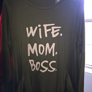 SHEIN Olive Green Crew Neck Dress - Wife, Mom, boss